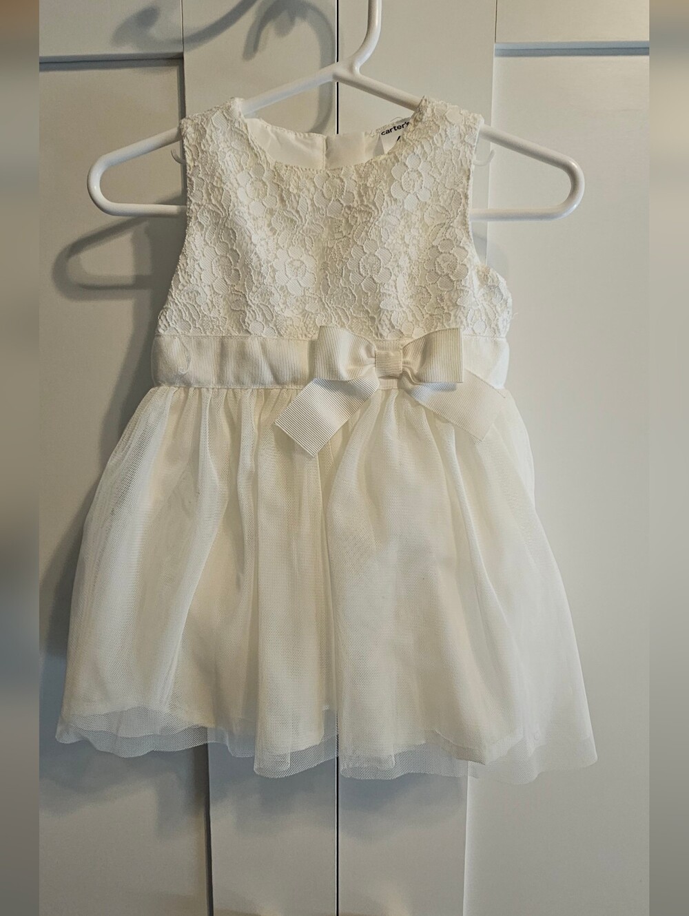 Carter's Ivory Lace & Tulle Bow Party Dress 6mo